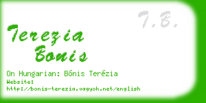 terezia bonis business card